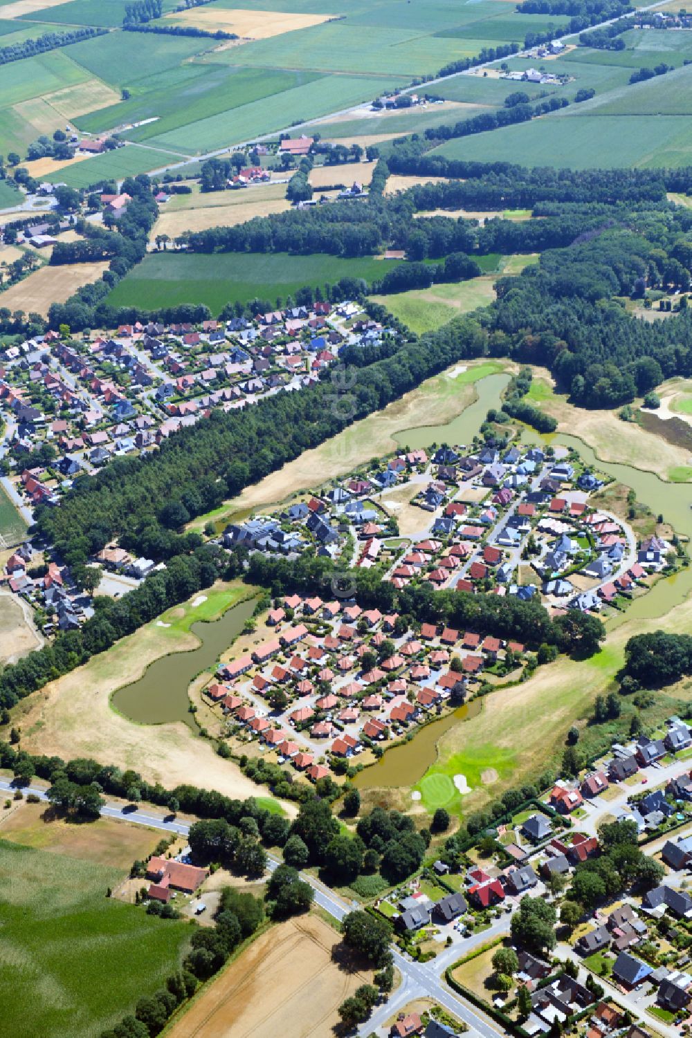 Luftaufnahme Haren (Ems) - Ferienzentrum Schloss Dankern am Dankernsee in Haren (Ems) im Bundesland Niedersachsen, Deutschland