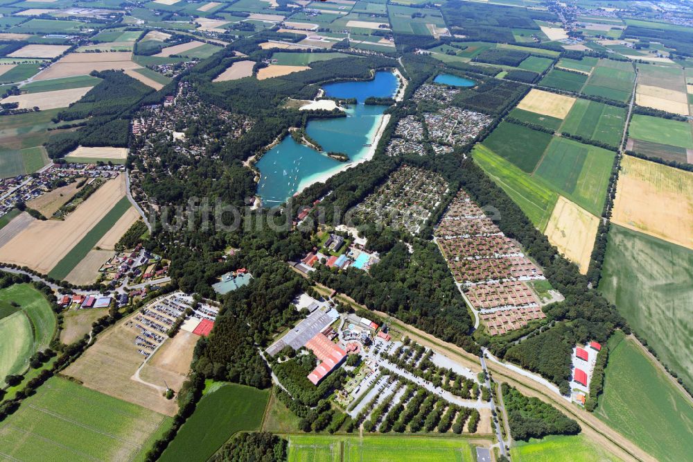 Haren (Ems) von oben - Ferienzentrum Schloss Dankern am Dankernsee in Haren (Ems) im Bundesland Niedersachsen, Deutschland