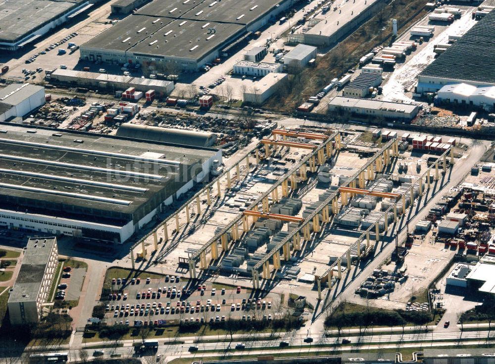 Berlin - Hohenschönhausen von oben - Ferigteilbaustoffwerk in Berlin-Hohenschönhausen.