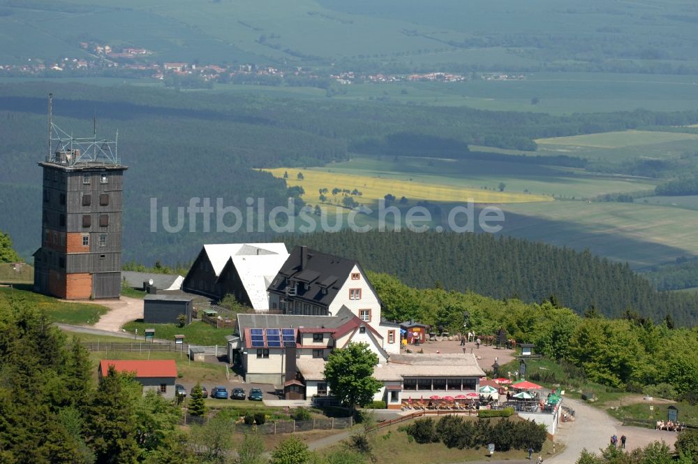 Luftbild Kurort Brotterode - Fernmeldeturm und Fernsehturm in Brotterode im Bundesland Thüringen