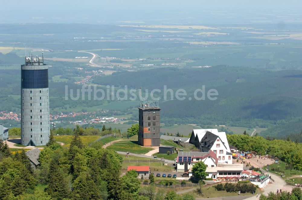 Luftbild Kurort Brotterode - Fernmeldeturm und Fernsehturm in Brotterode im Bundesland Thüringen