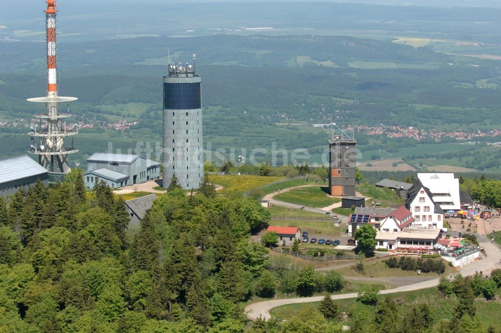 Luftbild Kurort Brotterode - Fernmeldeturm und Fernsehturm in Brotterode im Bundesland Thüringen