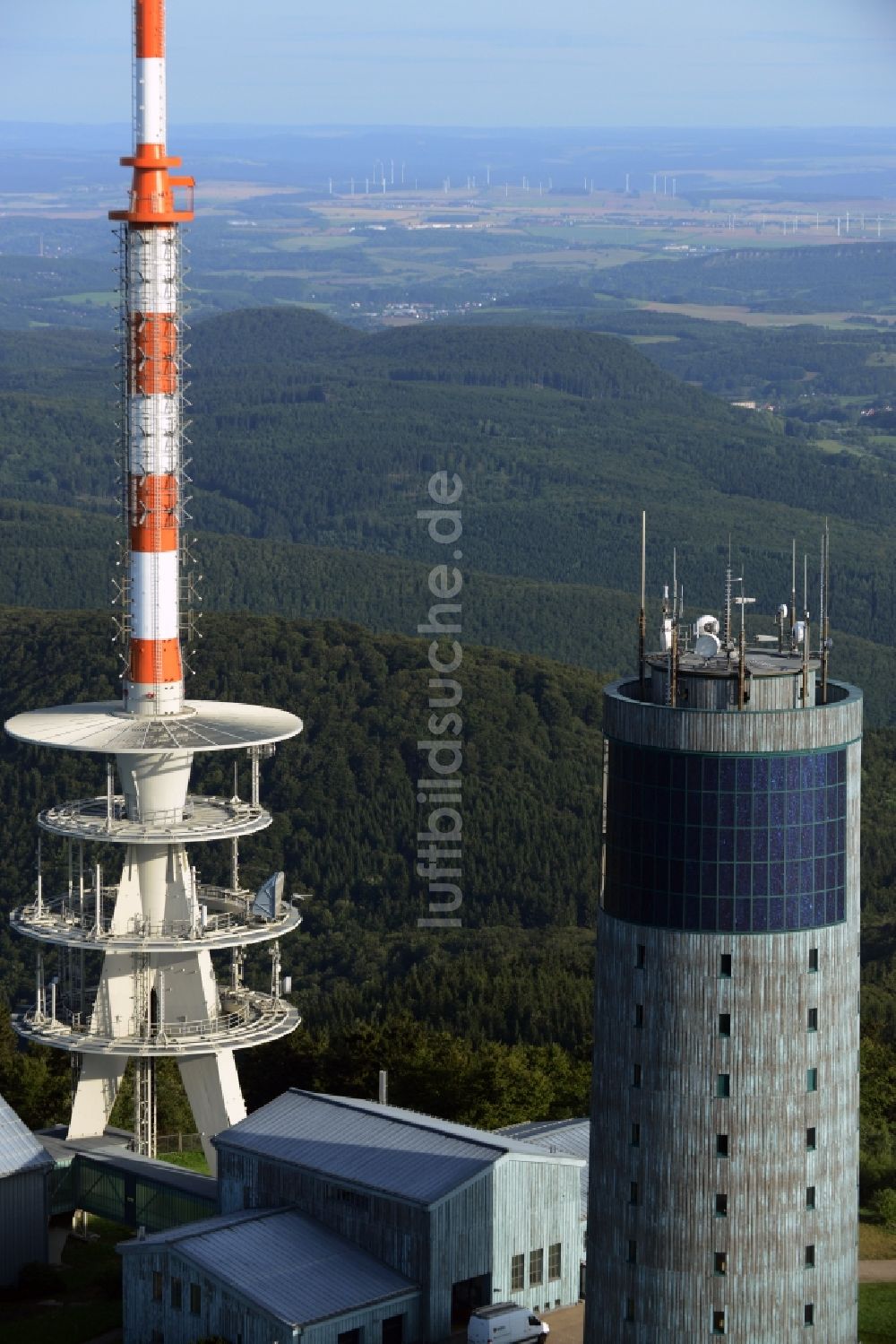 Luftbild Brotterode - Fernmeldeturm und Fernsehturm in Brotterode im Bundesland Thüringen