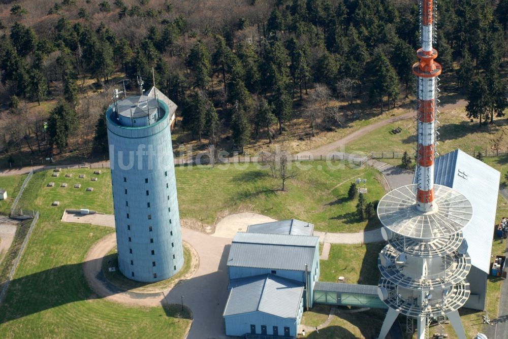 Luftbild Kurort Brotterode - Fernmeldeturm und Fernsehturm in Brotterode im Bundesland Thüringen