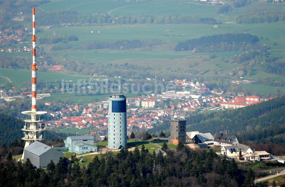 Luftbild Kurort Brotterode - Fernmeldeturm und Fernsehturm in Brotterode im Bundesland Thüringen