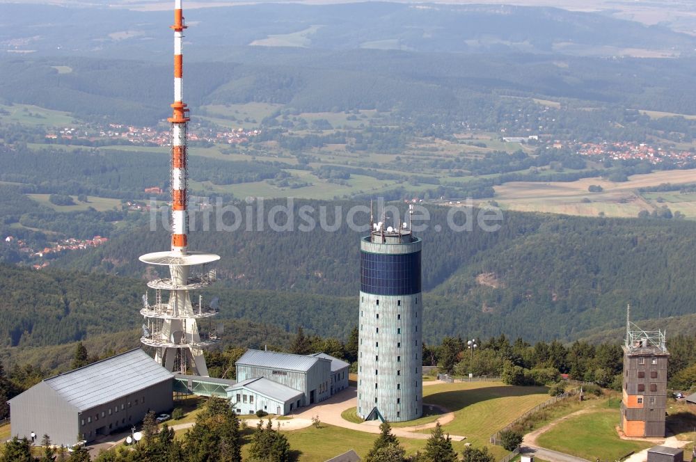 Luftbild Kurort Brotterode - Fernmeldeturm und Fernsehturm in Brotterode im Bundesland Thüringen