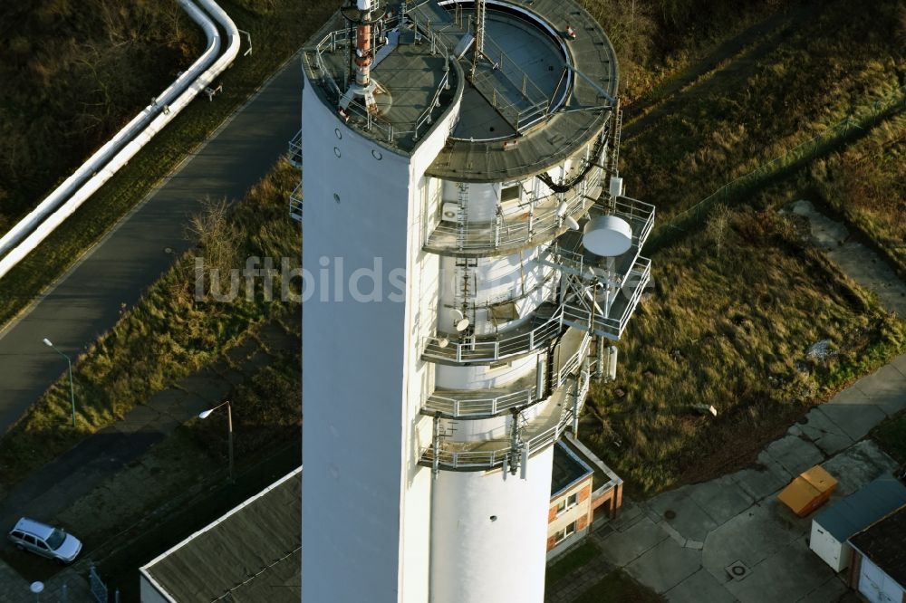 Frankfurt (Oder) aus der Vogelperspektive: Fernmeldeturm und Fernsehturm in Frankfurt (Oder) im Bundesland Brandenburg