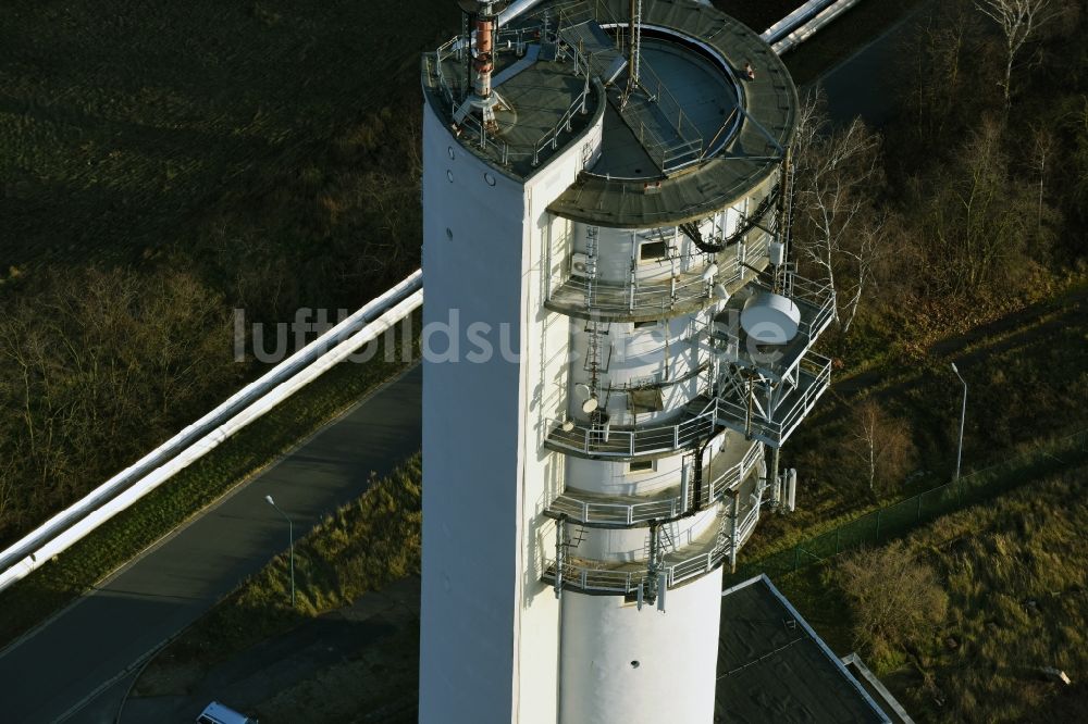 Luftbild Frankfurt (Oder) - Fernmeldeturm und Fernsehturm in Frankfurt (Oder) im Bundesland Brandenburg