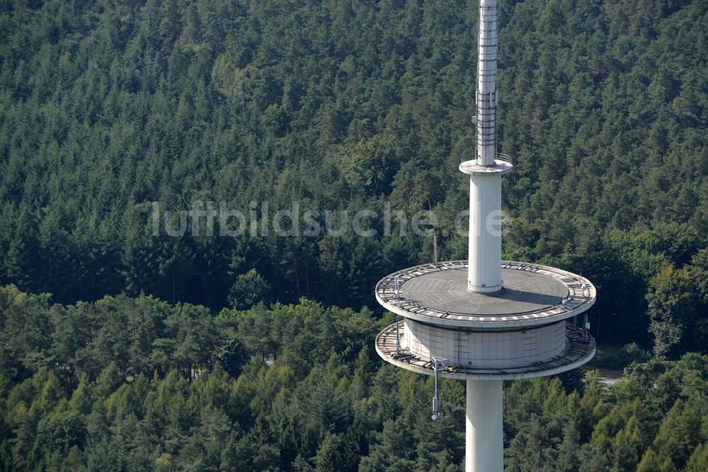 Luftbild Linsburg - Fernmeldeturm und Fernsehturm im Grinderwald im Süden von Linsburg im Bundesland Niedersachsen