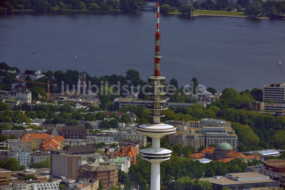 Luftbild Hamburg - Fernmeldeturm und Fernsehturm in Hamburg, Deutschland