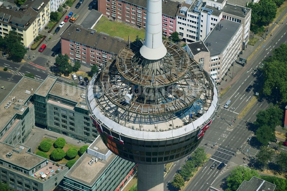 Köln von oben - Fernmeldeturm und Fernsehturm in Köln im Bundesland Nordrhein-Westfalen, Deutschland