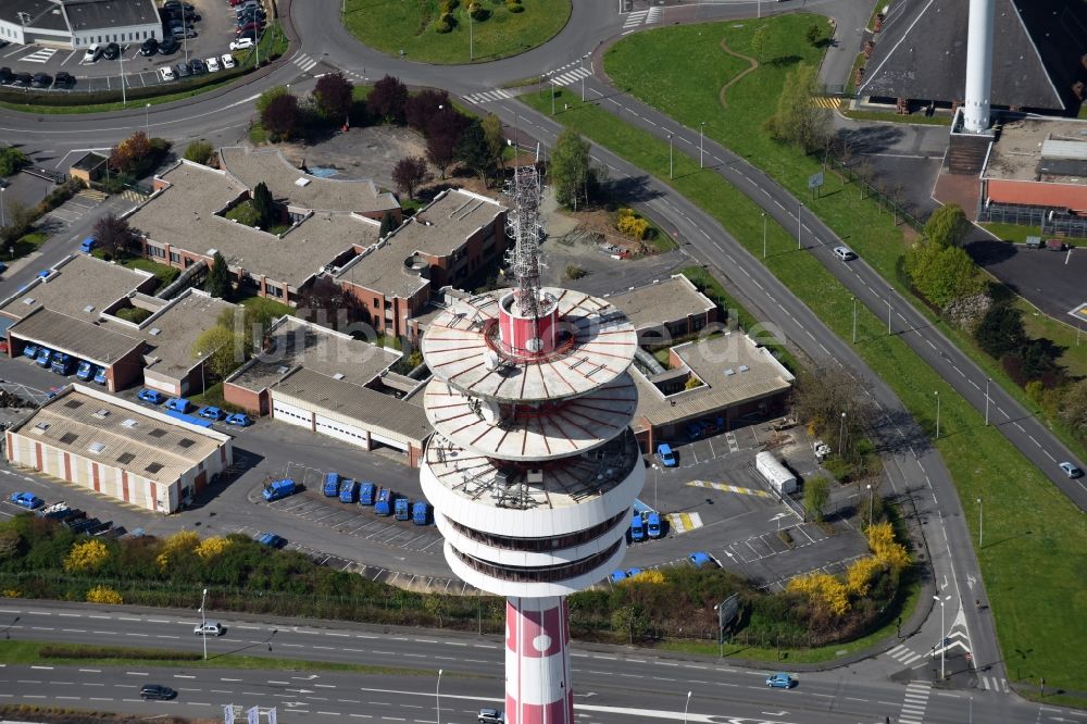 Luftaufnahme Lille - Fernmeldeturm und Fernsehturm in Lille in Nord-Pas-de-Calais Picardie, Frankreich