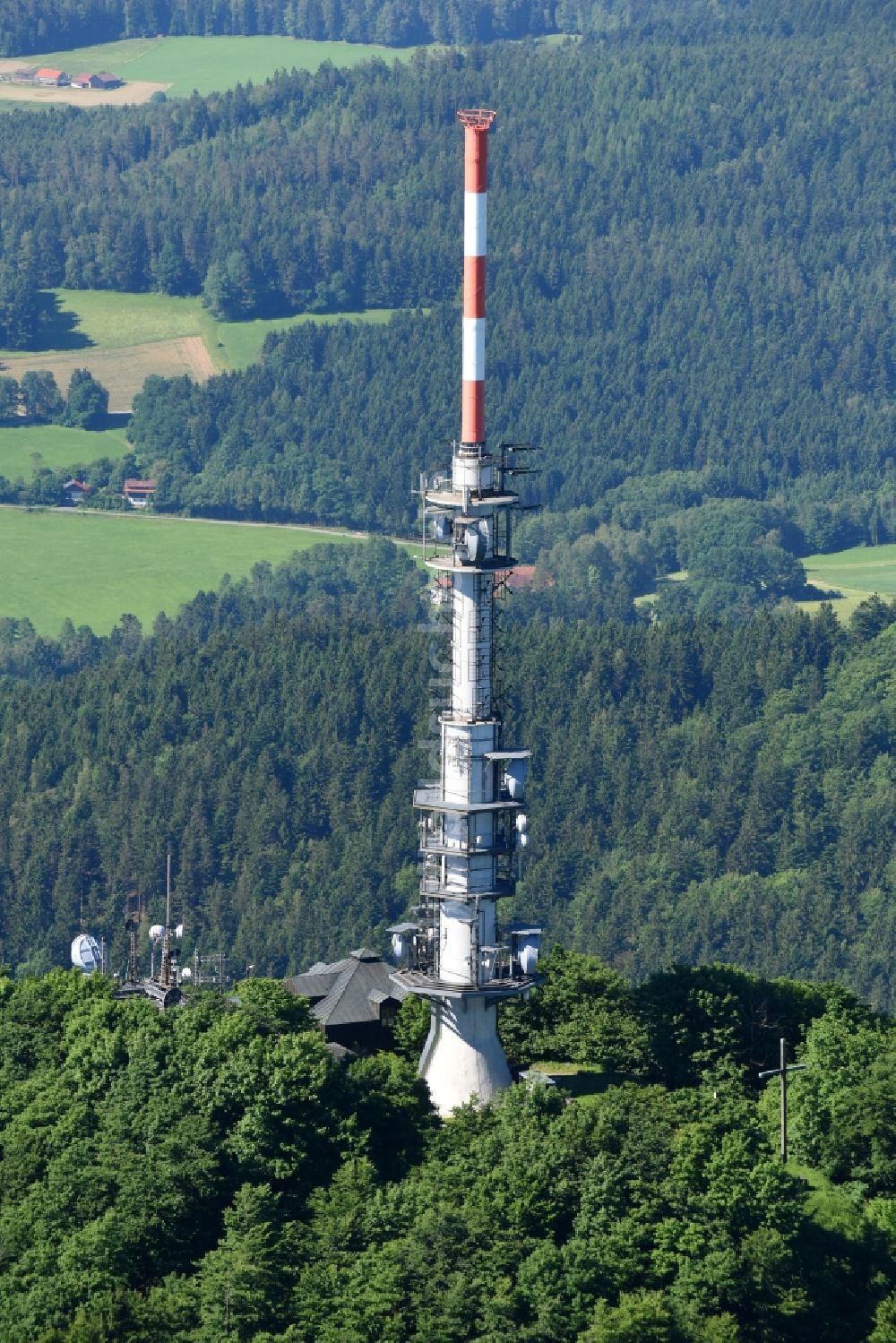 Luftbild Rimbach - Fernmeldeturm und Fernsehturm in Rimbach im Bundesland Bayern, Deutschland