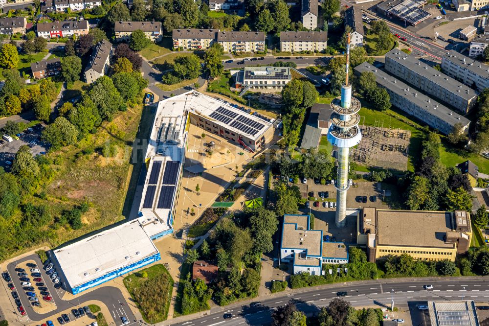 Luftaufnahme Velbert - Fernmeldeturm und Fernsehturm in Velbert im Bundesland Nordrhein-Westfalen, Deutschland