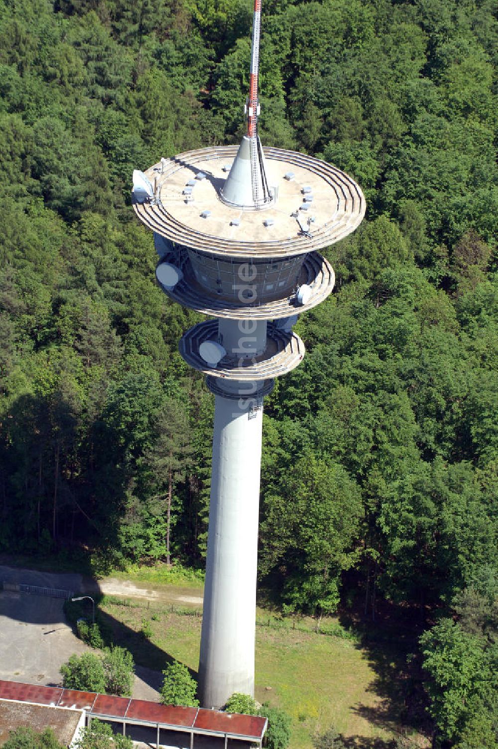 Luftaufnahme Gramschatz - Fernmeldeturm Gramschatzer Wald