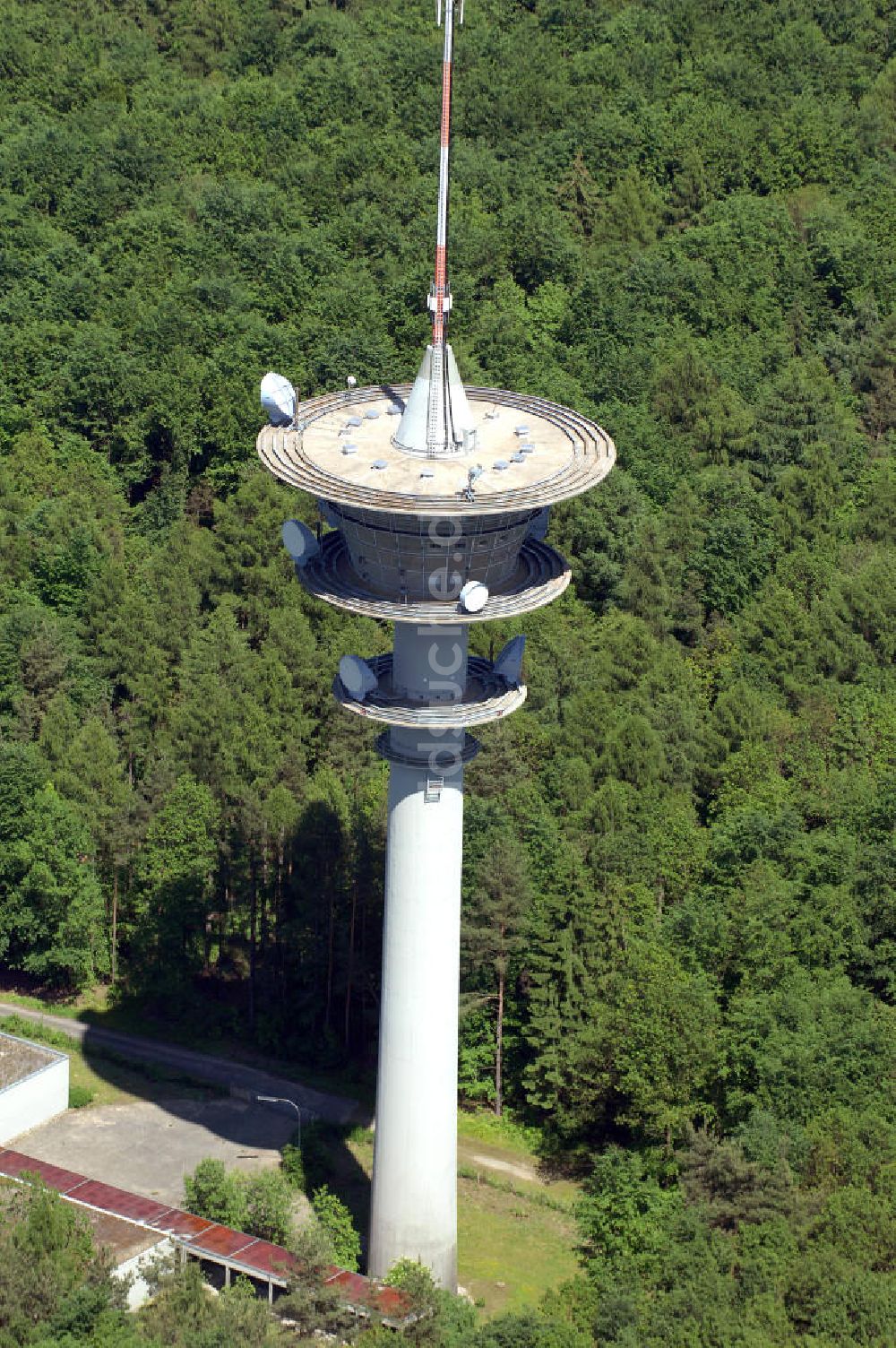 Luftaufnahme Gramschatz - Fernmeldeturm Gramschatzer Wald