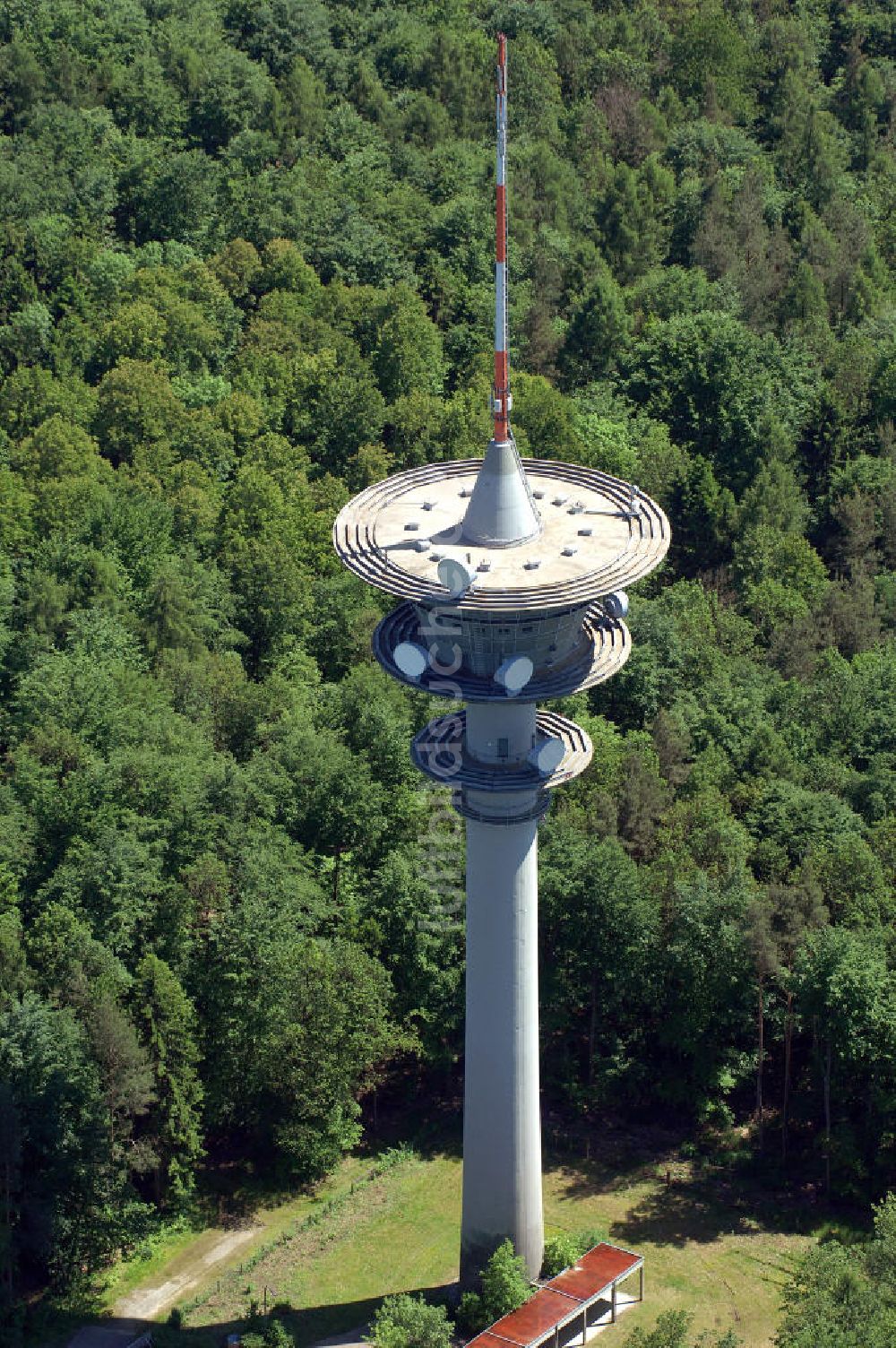 Luftaufnahme Gramschatz - Fernmeldeturm Gramschatzer Wald