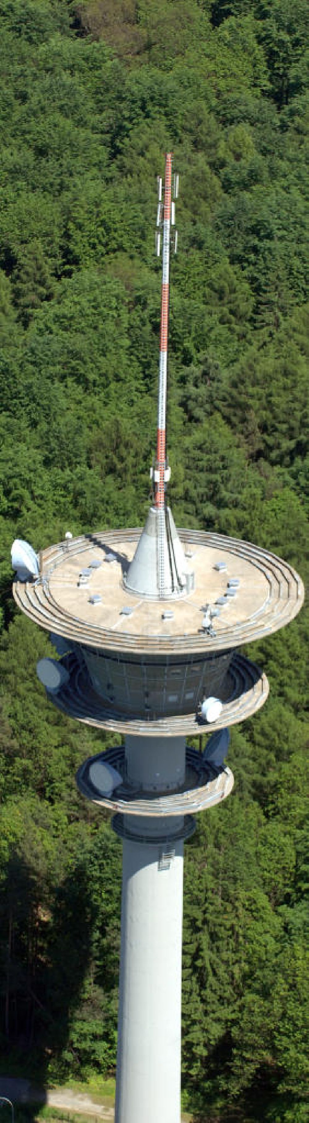 Gramschatz von oben - Fernmeldeturm Gramschatzer Wald