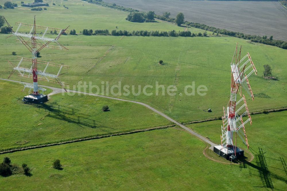 Luftbild Weinberg - Fernmeldeturm und Grundnetzsender Großfunkstelle Nauen in Weinberg im Bundesland Brandenburg, Deutschland