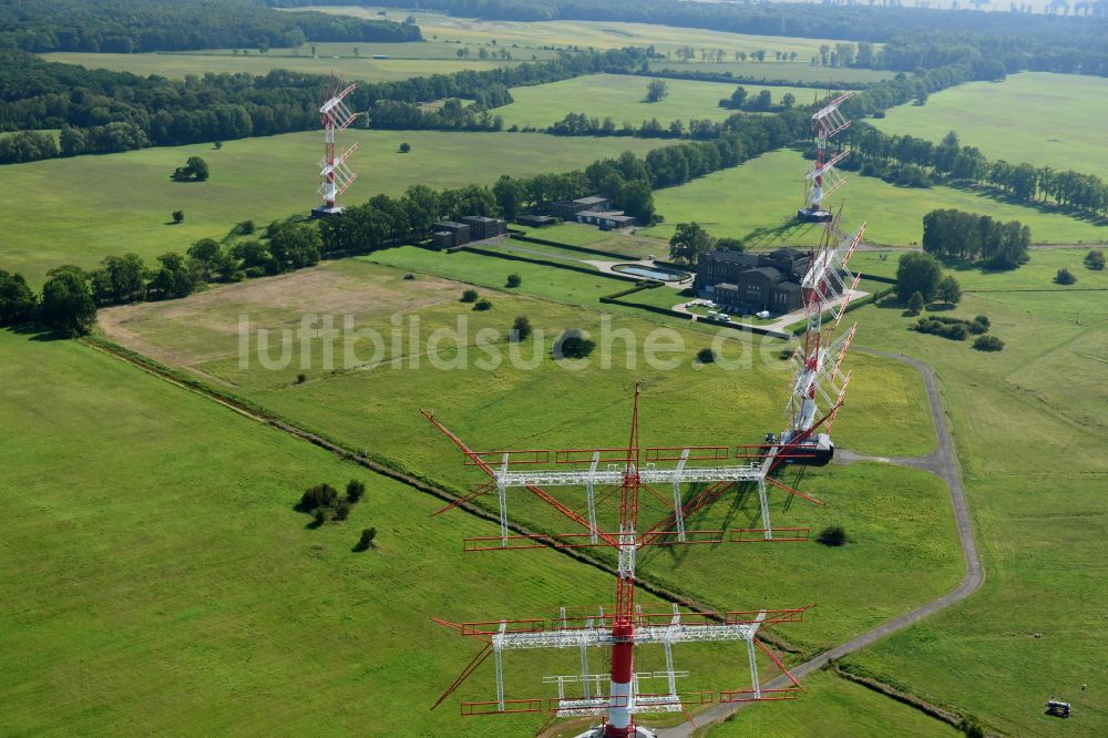 Luftbild Weinberg - Fernmeldeturm und Grundnetzsender Großfunkstelle Nauen in Weinberg im Bundesland Brandenburg, Deutschland