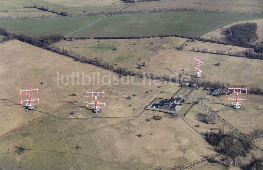 Luftbild Weinberg - Fernmeldeturm und Grundnetzsender Großfunkstelle Nauen in Weinberg im Bundesland Brandenburg, Deutschland