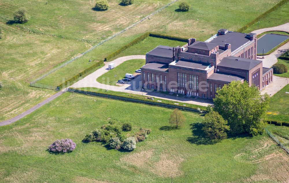 Luftaufnahme Weinberg - Fernmeldeturm und Grundnetzsender Großfunkstelle Nauen in Weinberg im Bundesland Brandenburg, Deutschland