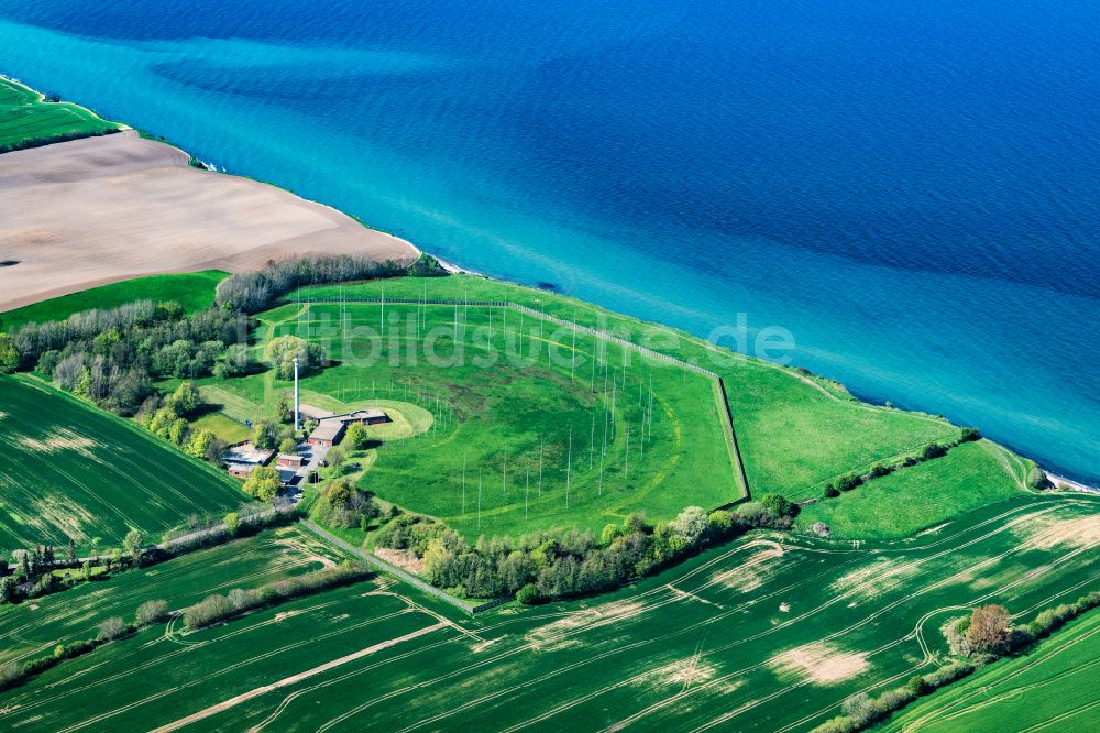 Schwedeneck von oben - Fernmeldeturm und Grundnetzsender in Schwedeneck im Bundesland Schleswig-Holstein, Deutschland