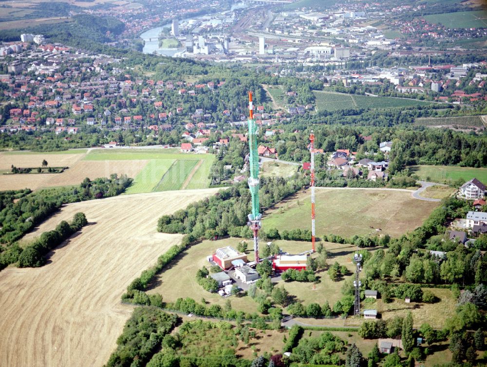 Luftbild Würzburg - Fernmeldeturm und Grundnetzsender Sendeturm Würzburg-Frankenwarte in Würzburg im Bundesland Bayern, Deutschland