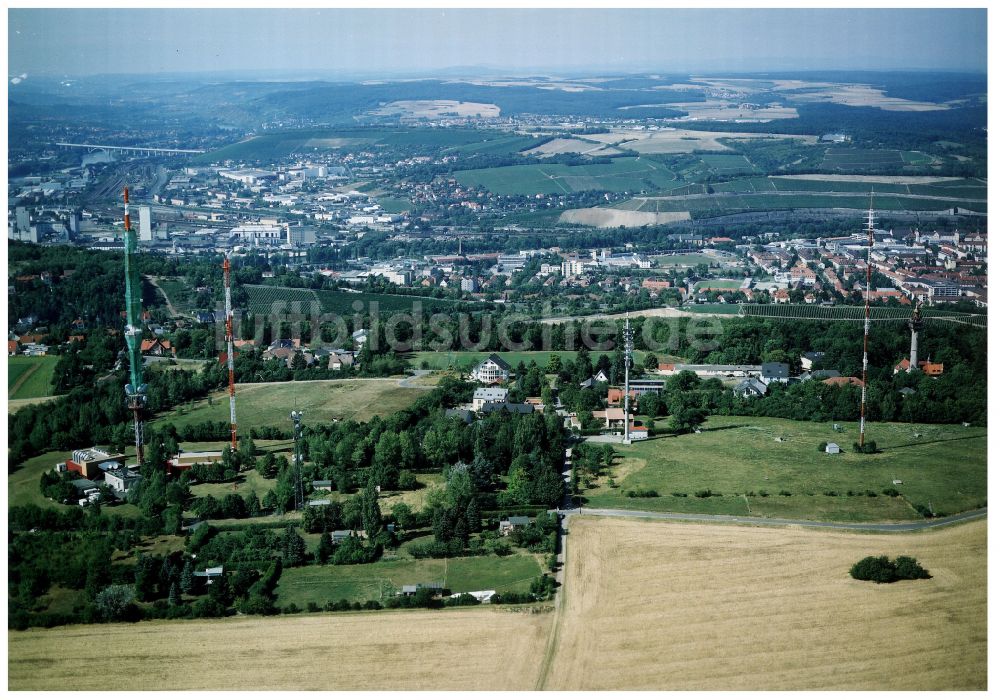 Luftbild Würzburg - Fernmeldeturm und Grundnetzsender Sendeturm Würzburg-Frankenwarte in Würzburg im Bundesland Bayern, Deutschland