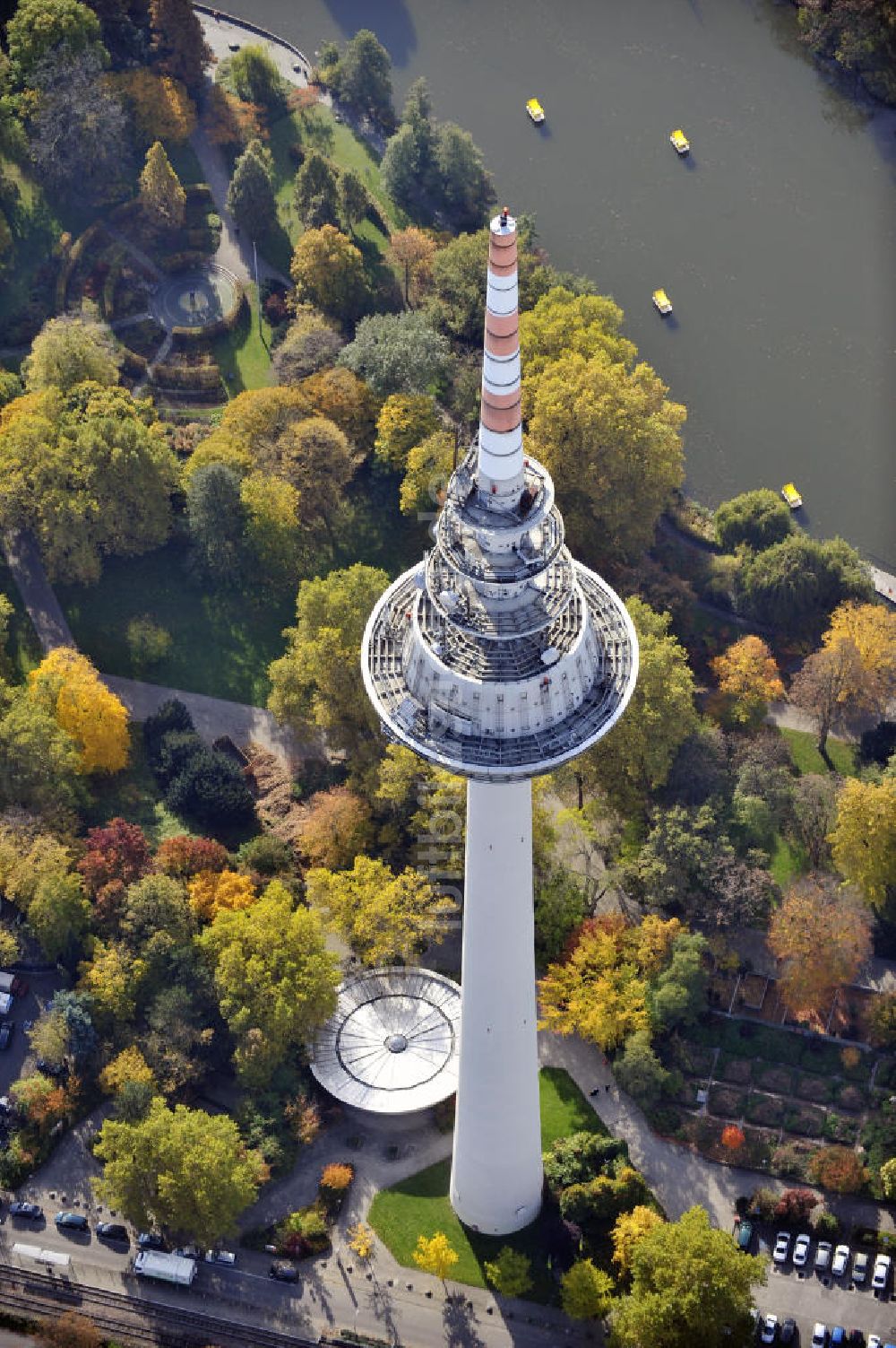 Luftaufnahme Mannheim - Fernmeldeturm Mannheim