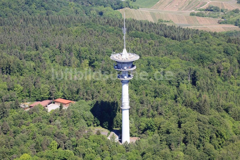 Luftaufnahme Cleebronn - Fernmeldeturm, Sendeanlage und Fernsehturm in Cleebronn im Bundesland Baden-Württemberg, Deutschland