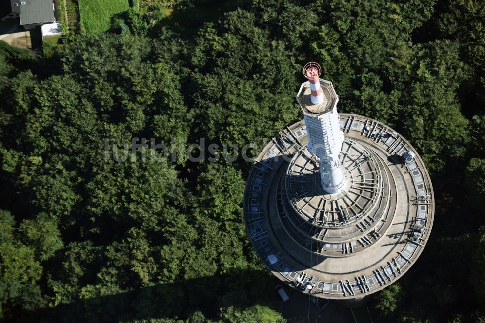 Kiel von oben - Fernmeldeturm im Vieburger Gehölz in Kiel im Bundesland Schleswig-Holstein