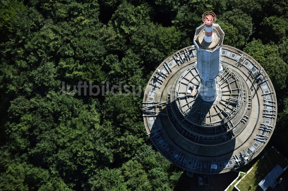 Luftaufnahme Kiel - Fernmeldeturm im Vieburger Gehölz in Kiel im Bundesland Schleswig-Holstein