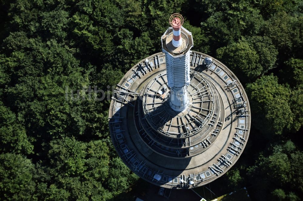 Kiel von oben - Fernmeldeturm im Vieburger Gehölz in Kiel im Bundesland Schleswig-Holstein