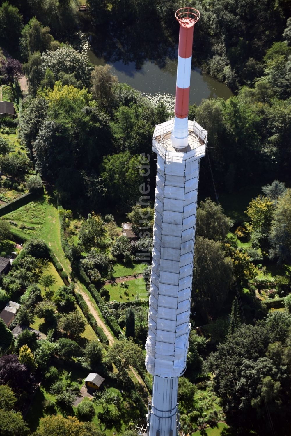 Luftbild Kiel - Fernmeldeturm im Vieburger Gehölz in Kiel im Bundesland Schleswig-Holstein