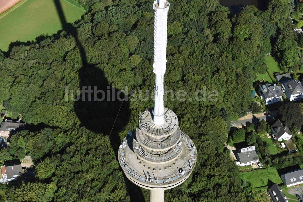 Kiel von oben - Fernmeldeturm im Vieburger Gehölz in Kiel im Bundesland Schleswig-Holstein