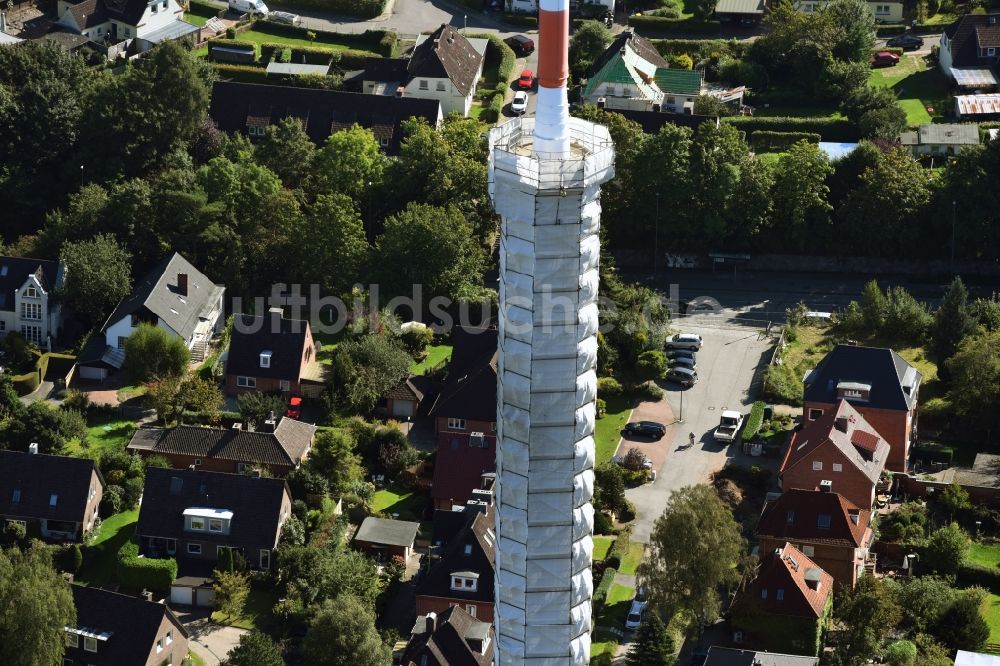 Luftaufnahme Kiel - Fernmeldeturm im Vieburger Gehölz in Kiel im Bundesland Schleswig-Holstein