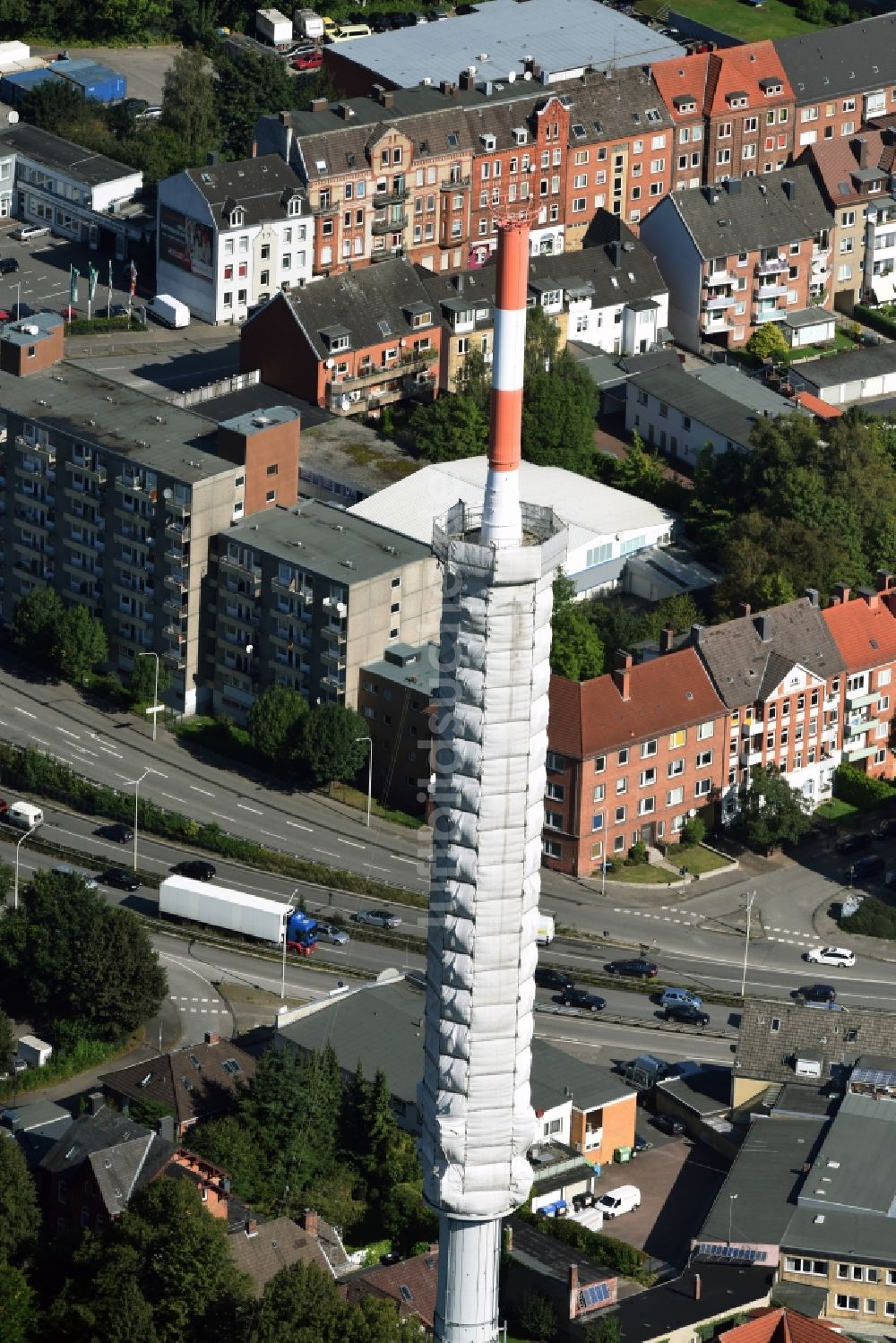 Luftbild Kiel - Fernmeldeturm im Vieburger Gehölz in Kiel im Bundesland Schleswig-Holstein