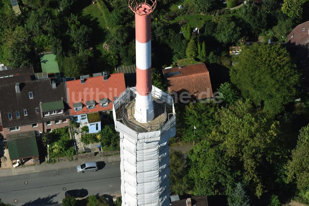 Kiel aus der Vogelperspektive: Fernmeldeturm im Vieburger Gehölz in Kiel im Bundesland Schleswig-Holstein