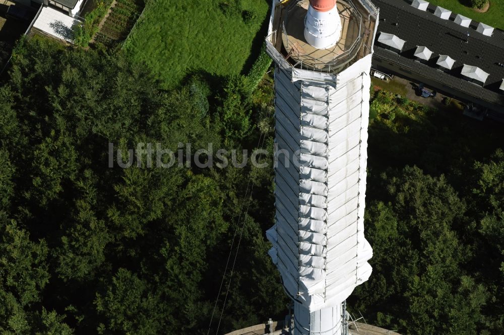 Kiel aus der Vogelperspektive: Fernmeldeturm im Vieburger Gehölz in Kiel im Bundesland Schleswig-Holstein