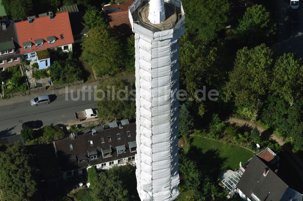 Luftbild Kiel - Fernmeldeturm im Vieburger Gehölz in Kiel im Bundesland Schleswig-Holstein