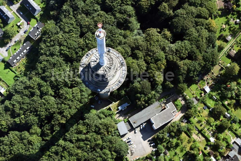 Luftbild Kiel - Fernmeldeturm im Vieburger Gehölz in Kiel im Bundesland Schleswig-Holstein