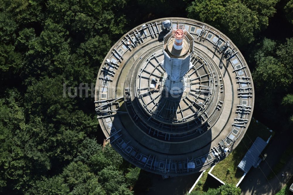 Kiel von oben - Fernmeldeturm im Vieburger Gehölz in Kiel im Bundesland Schleswig-Holstein