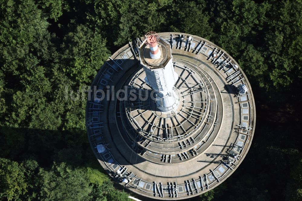 Kiel aus der Vogelperspektive: Fernmeldeturm im Vieburger Gehölz in Kiel im Bundesland Schleswig-Holstein