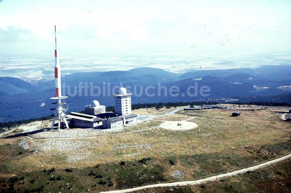 Luftaufnahme Brocken - Fernseh- und Sendeanlagen auf dem Brocken im Harz