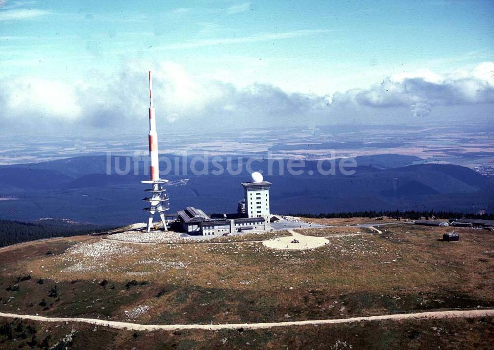 Brocken von oben - Fernseh- und Sendeanlagen auf dem Brocken im Harz