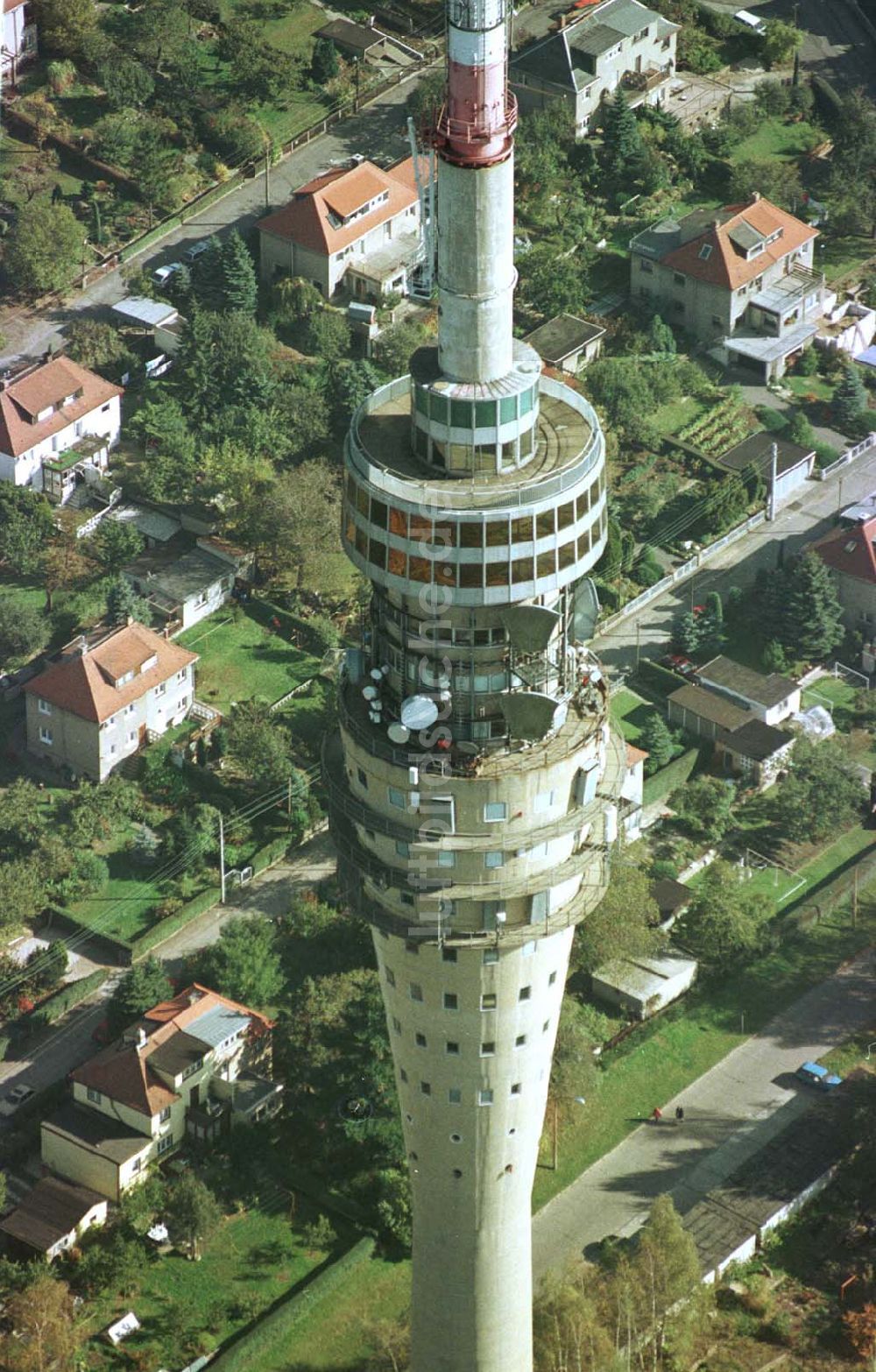 Luftaufnahme Dresden - Fernsehturm Dresden Klotsche