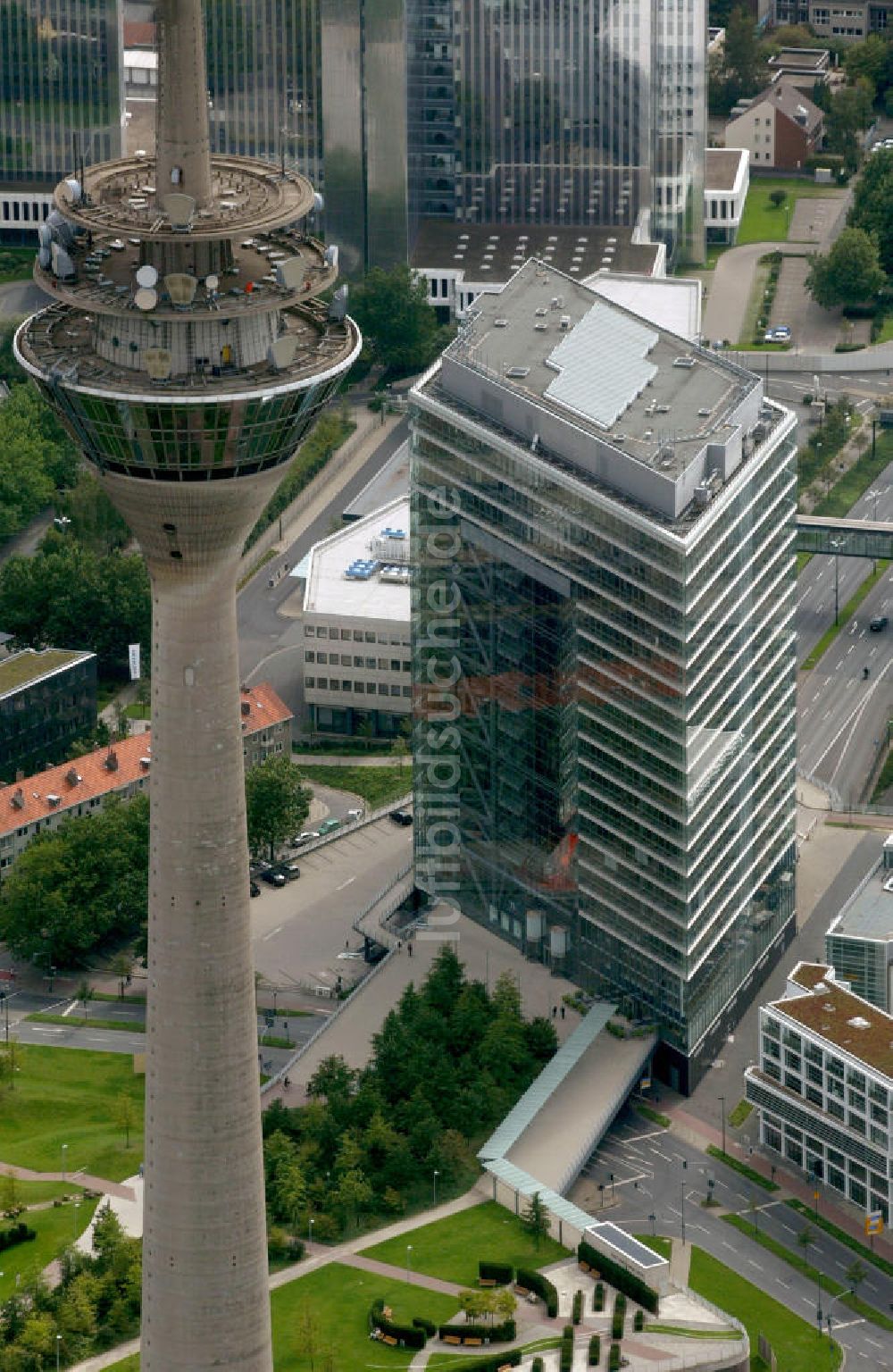 Luftaufnahme Düsseldorf - Fernsehturm Duesseldorf