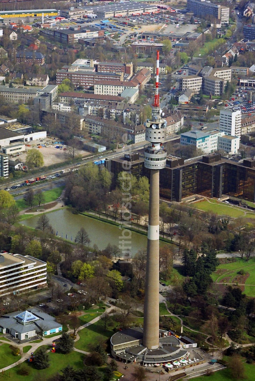 Dortmund aus der Vogelperspektive: Fernsehturm/ Florianturm Dortmund im Bundesland Nordrhein-Westfalen