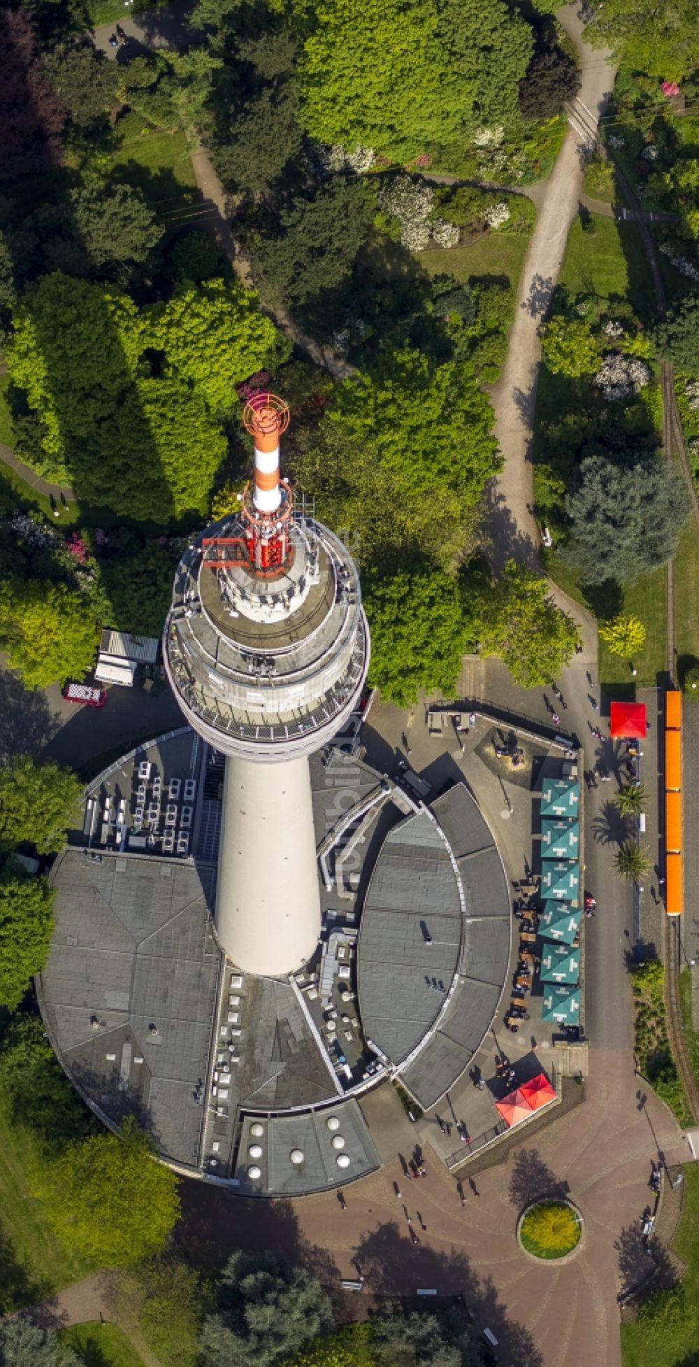 Dortmund aus der Vogelperspektive: Fernsehturm / Florianturm Dortmund im Bundesland Nordrhein-Westfalen NRW